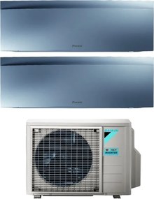 Daikin - Climatizzatore Condizionatore Bluevolution Dual Split Inverter serie emura silver iii 9+9 con 2MXM40A R-32 Wi-Fi Integrato 9000+9000 Colore