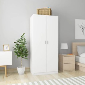 Armadio Bianco 80x52x180 Cm İn Legno Multistrato /