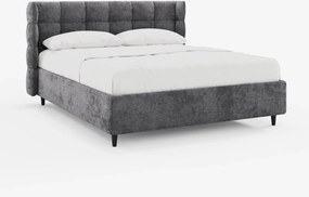 RAGNAR letto imbottito con vano contenitore e testiera capitonné avvolgente - elegante tessuto certificato Oeko-Tex®