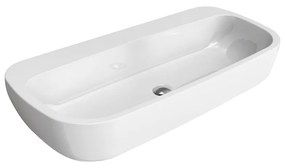 Ceramica Flamininia Mono lavabo 100x48 da appoggio o sospeso senza troppopieno predisposto sette fori in ceramica bianco