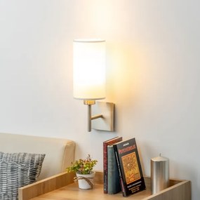 Eglo - Lampada da parete LED TUNJA 1xE27/60W/230V cromo opaco/bianco