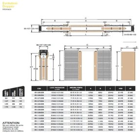 Controtelaio (60+60) x 210 x 11 cm Ermetika Evolution doppio intonaco per porta a scomparsa (CONTATTARE PER DISPONIBILITA')