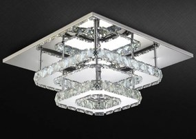 Lampada Da Soffitto Cristallo Plafoniere LED 24W Quadrato APP410-C