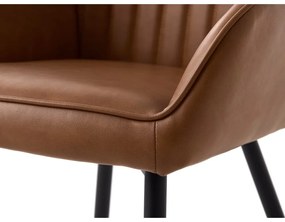 Set di sedie da pranzo marrone in imbottito con braccioli 2 pz Nolan Stripe – Unique Furniture