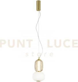 Lampadario a sospensione led totem oro 18w 2000lm 3000k 17x196,5cm ...