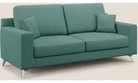 Divano 2 Posti 146x95x91 cm in Tessuto Verde Acqua