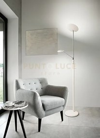 Piantana in metallo col.bianco miranda led 28w + 5w faretto spot 30...