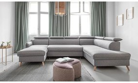 Divano letto angolare grigio chiaro (angolo destro) Sweet Harmony - Miuform