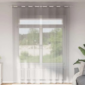 Tende İn Voile Con Occhielli 2 Pz Grigio Chiaro 140x260 Cm /