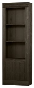 Libreria in legno di pino marrone scuro 78x230 cm Yumi - BePureHome