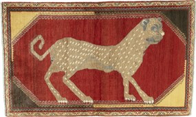 Gabbeh Tappeto 180x110 Rosso (Iran) Annodato A Mano