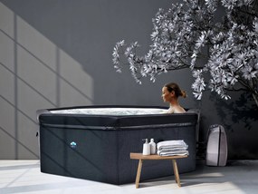 Vasca Idromassaggio da Esterno Semirigida Riscaldata 4+2 Posti Ø193x73 cm NetSpa Octopus Grigio Scuro...
