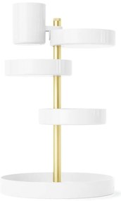 Organizer da bagno in plastica bianca per cosmetici Pirouette - Umbra