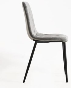 Sedia Lyke Velluto - Grigio