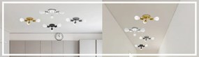 Lampada Da Soffitto Triplo Plafoniere Metallico Cromo APP703-3C