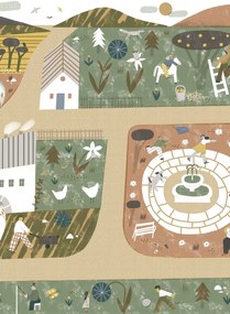 Coordonne Carta da parati panoramica Country Joy - Olive