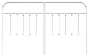 Testiera in metallo bianco 180 cm