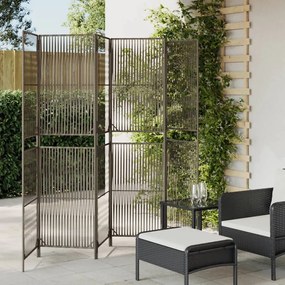 Divisorio Per Ambienti A 6 Pannelli Grigio İn Polyrattan /