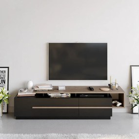 Mobile TV nero in noce 180x46 cm Pia - Kalune Design