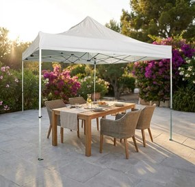LEVIS - gazebo pieghevole e richiudibile completo di sacca protettiva in alluminio 3 x 4,5 m