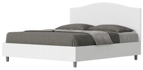 Letto Matrimoniale 160x190 cm con Rete e Contenitore Grace Bianco