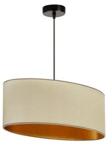 Duolla - Lampadario a sospensione con filo OVAL VEGAN 1xE27/15W/230V beige