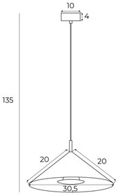 MAXLIGHT P0505 - Lampadario LED a sospensione con filo VULCANO LED/5W/230V diametro 30,5 cm bianco