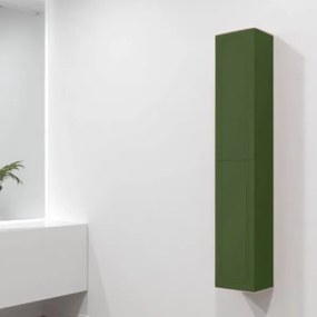 Colonna da bagno sospesa MAYA reversibile a 2 ante Verde Opaco