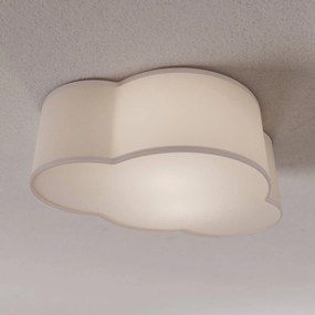 TK Lighting Plafoniera Cloud in tessuto, lunghezza 41 cm, grigio