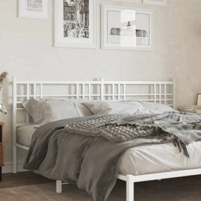 Testiera İn Metallo Bianco 200 Cm /