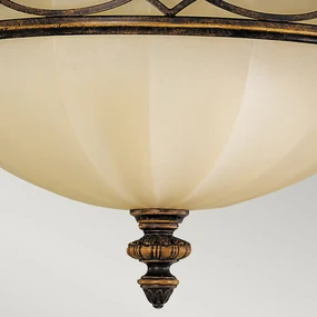Plafoniera Contemporanea Drawing Room Acciaio Noce Vetro 3 Luci E27