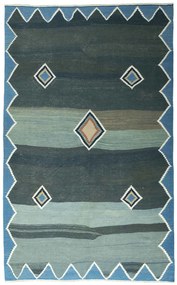 Kilim Tappeto 320 x 200 Verde (Iran) Tessuto A Mano