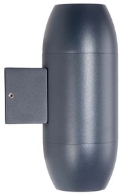 Applique Ovale Bidirezionale IP65 GU10 per esterni Grande - Grigia