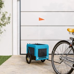 Rimorchio Da Bici Per Animali Blu E Nero Oxford E Ferro /