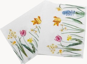 Set di 2 asciugamani ospite in lino Early Flowers