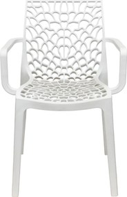 GEORGETA - poltrona moderna in polipropilene con decorazione