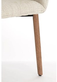 Set di sedie da pranzo beige in imbottito con braccioli 2 pz Blaine – Light &amp; Living