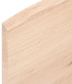 Ripiano a parete 100x60x2 cm legno massello rovere non trattato