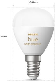 SET 2x Lampadina LED dimmerabile Philips Hue WHITE AMBIANCE P45 E14/5,1W/230V