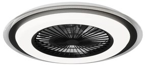 Ventilatore da soffitto Majola nero, Ø 60 cm, CCT, dimmerabile, INSPIRE IP20