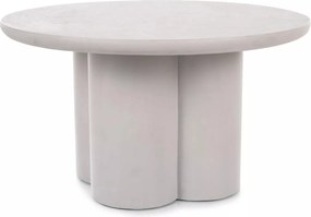 Tavolino Rosalia in microcemento grigio chiaro – Ø80x45 cm
