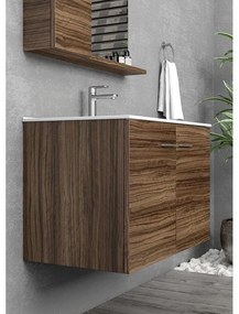 Kamalu - mobile bagno sospeso da 90cm con 2 ante bt-90