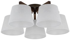 Brilagi - Plafoniera LATTE 5xE27/15W/230V pino/bianco