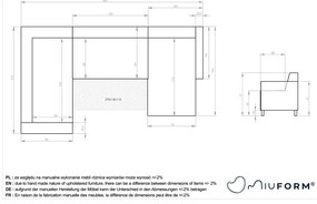 Divano angolare beige allungabile e con contenitore (penisola a sinistra/a U) Classy Sophie – Miuform