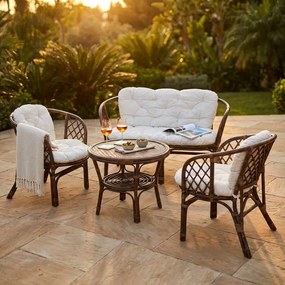 JERA - salotto da giardino in fibra naturale