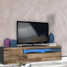 Mobile per TV daiquiri L 155 x H 36.5 x P 40 cm grigio scuro e rovere