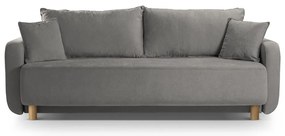 Divano grigio allungabile con contenitore 231 cm Elen – Micadoni