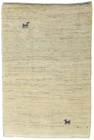 Gabbeh Tappeto 90x60 Beige (Iran) Annodato A Mano
