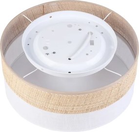 Plafoniera SIRJA DOUBLE BOHO 2xE14/15W/230V Ø 35 cm beige/bianco