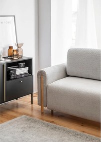 Divano grigio chiaro allungabile/con contenitore e rivestimento in bouclé 244 cm Arcadova – ELTAP